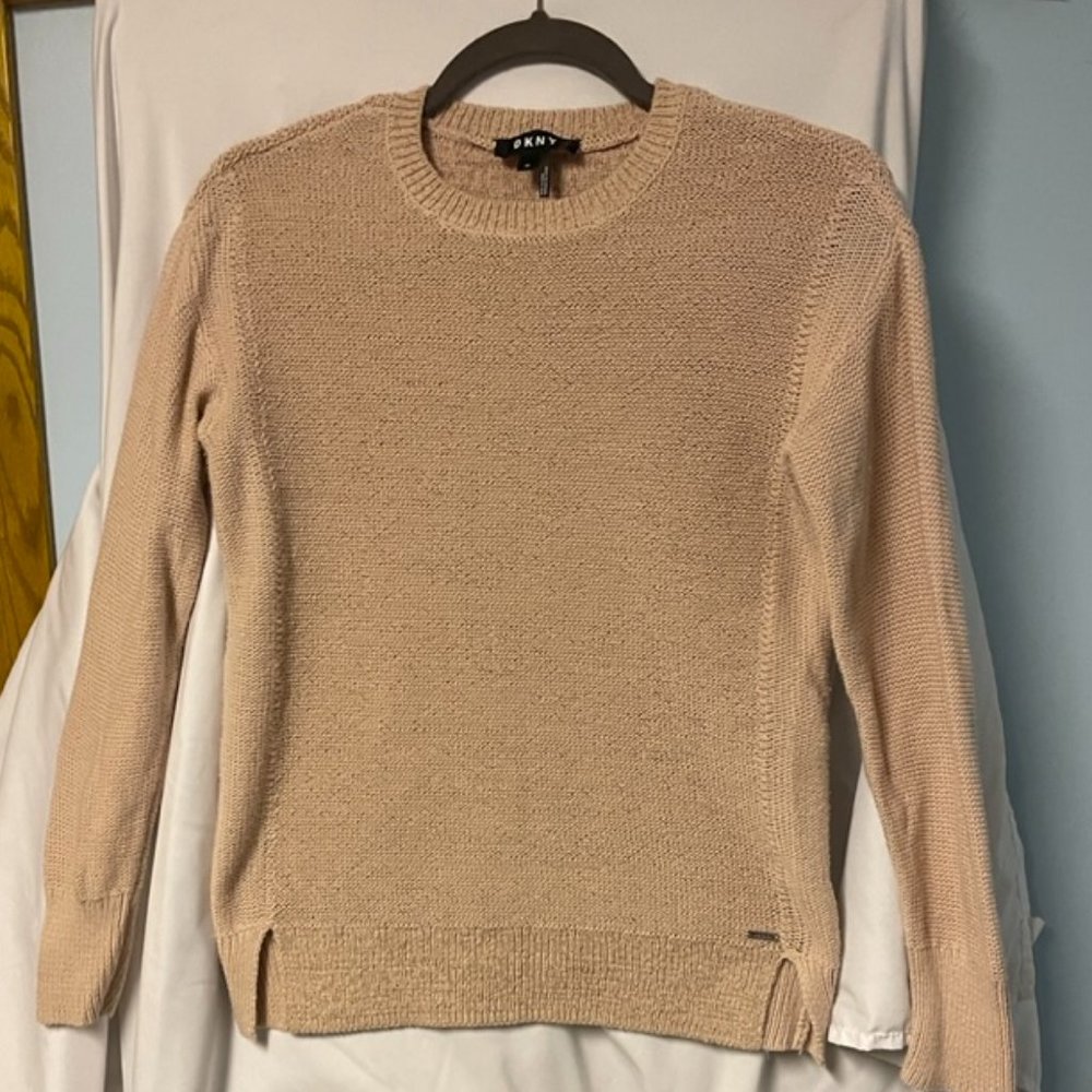 DKNY Beige Crewneck Sweater